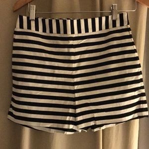 Express striped high waisted shorts